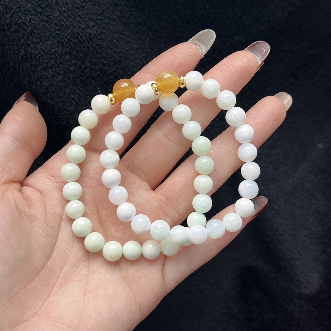 ZH56天然欧泊手串7mm+多样性发其一