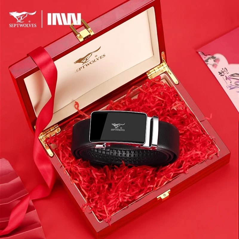 七匹狼男士皮带真皮2025新款正品高档纯牛皮腰带送男朋友礼物裤带