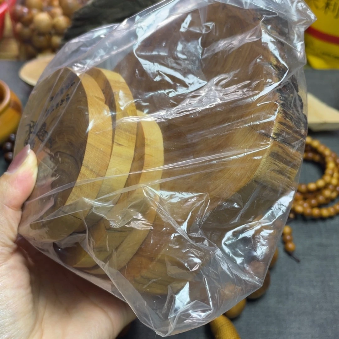 柏木（崖柏）干炮台四个杯垫