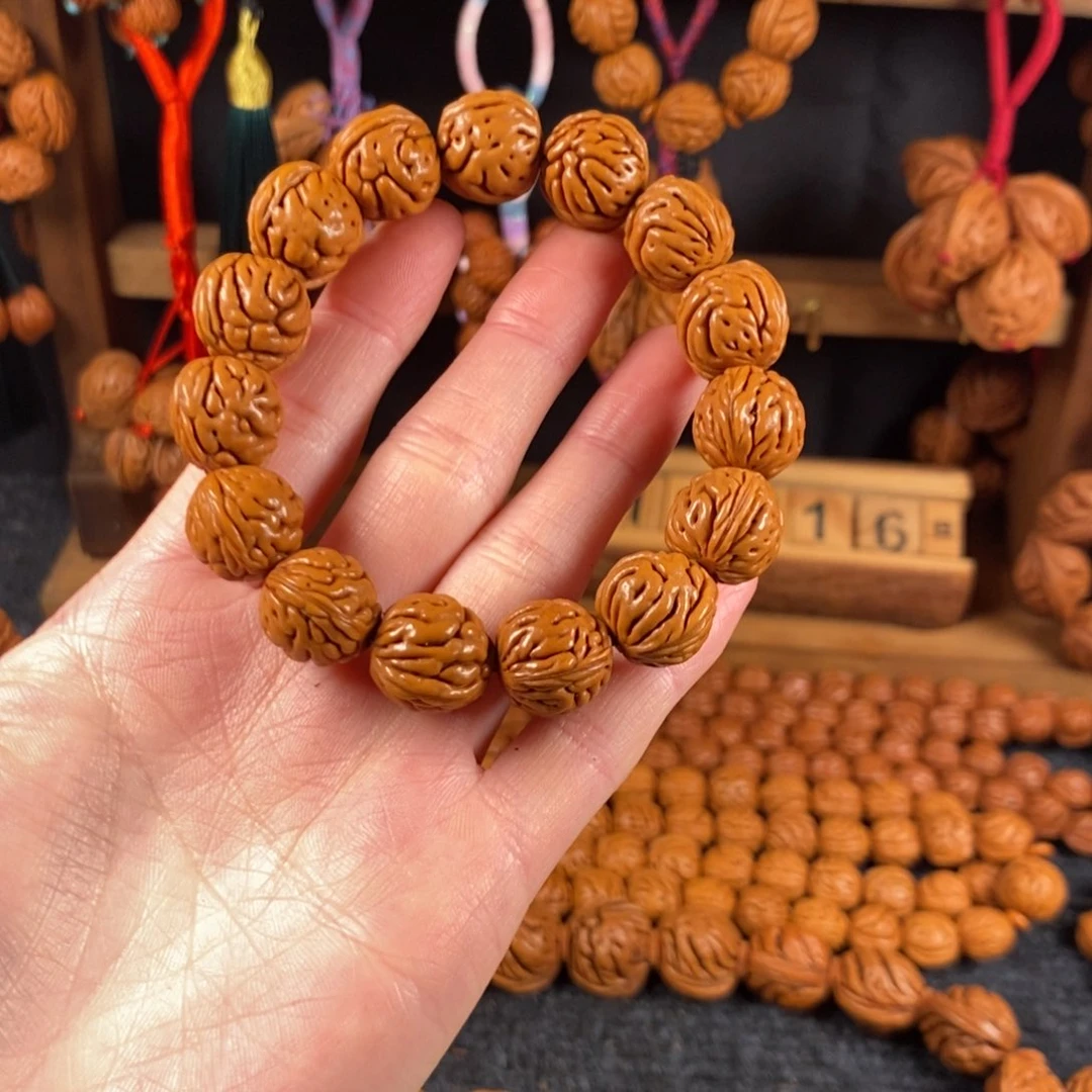 吊坠桃核20链接桃枭手串