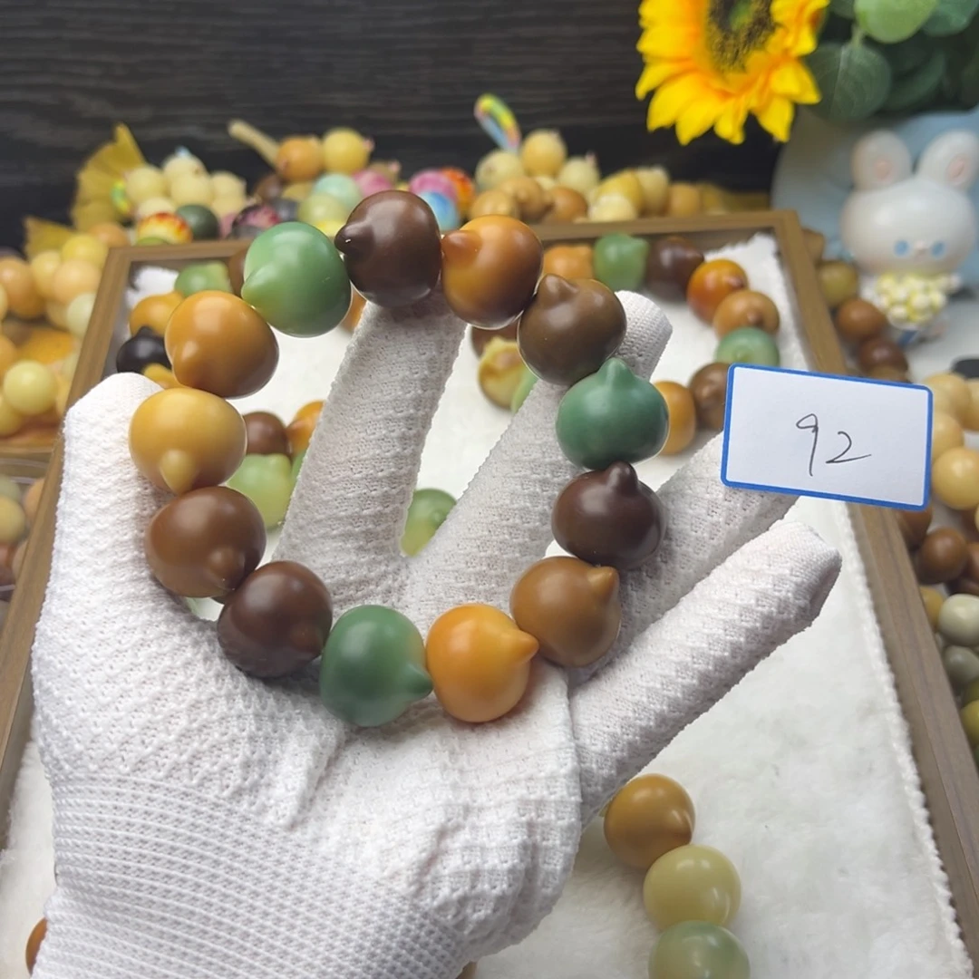 爆***屎菩提根/象牙果吊坠猫头微瑕24mm一串