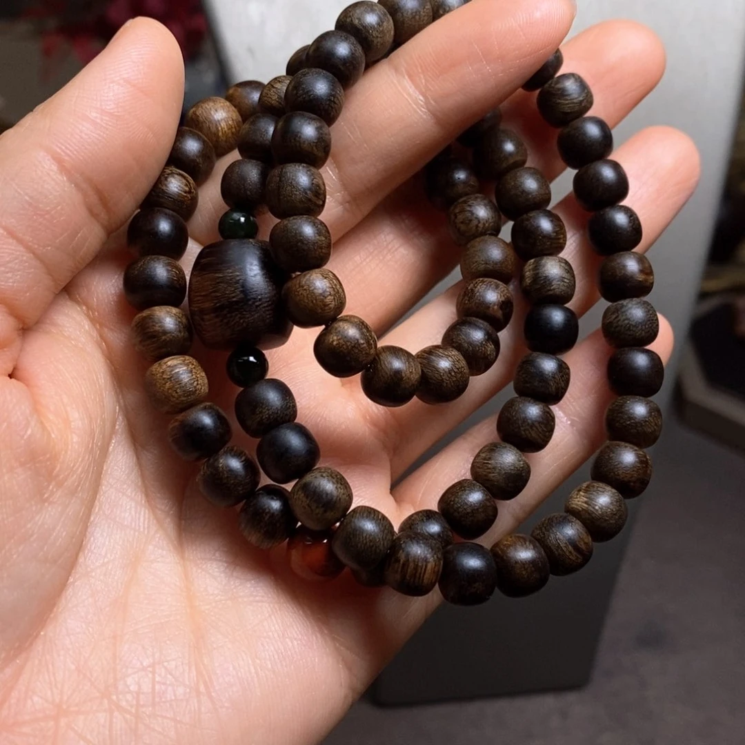 沉香手串越南芽庄紫棋瘤疤0.6×0.8设计