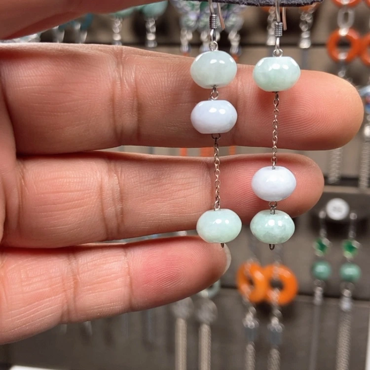 【闪购商品】翡翠耳饰银S925镶嵌耳饰