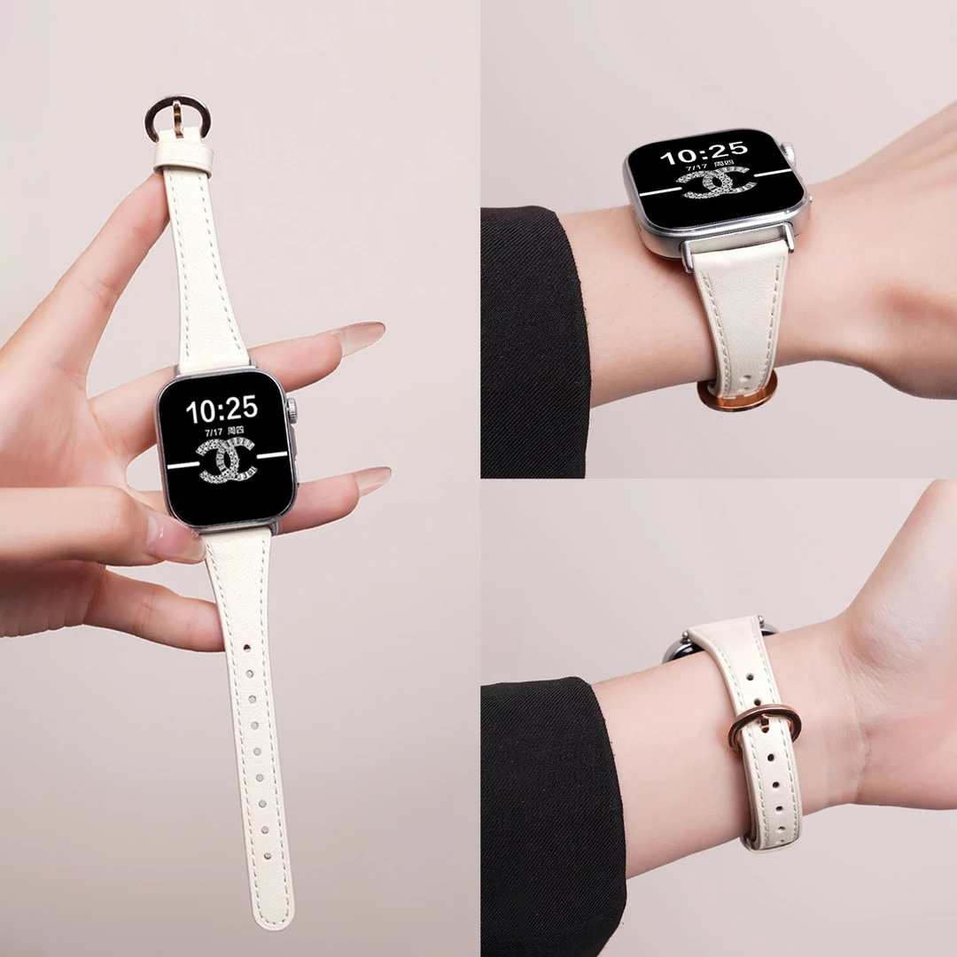 适用红米watch5表带女款高颜值小蛮腰皮质马蹄扣红米redmi watch4