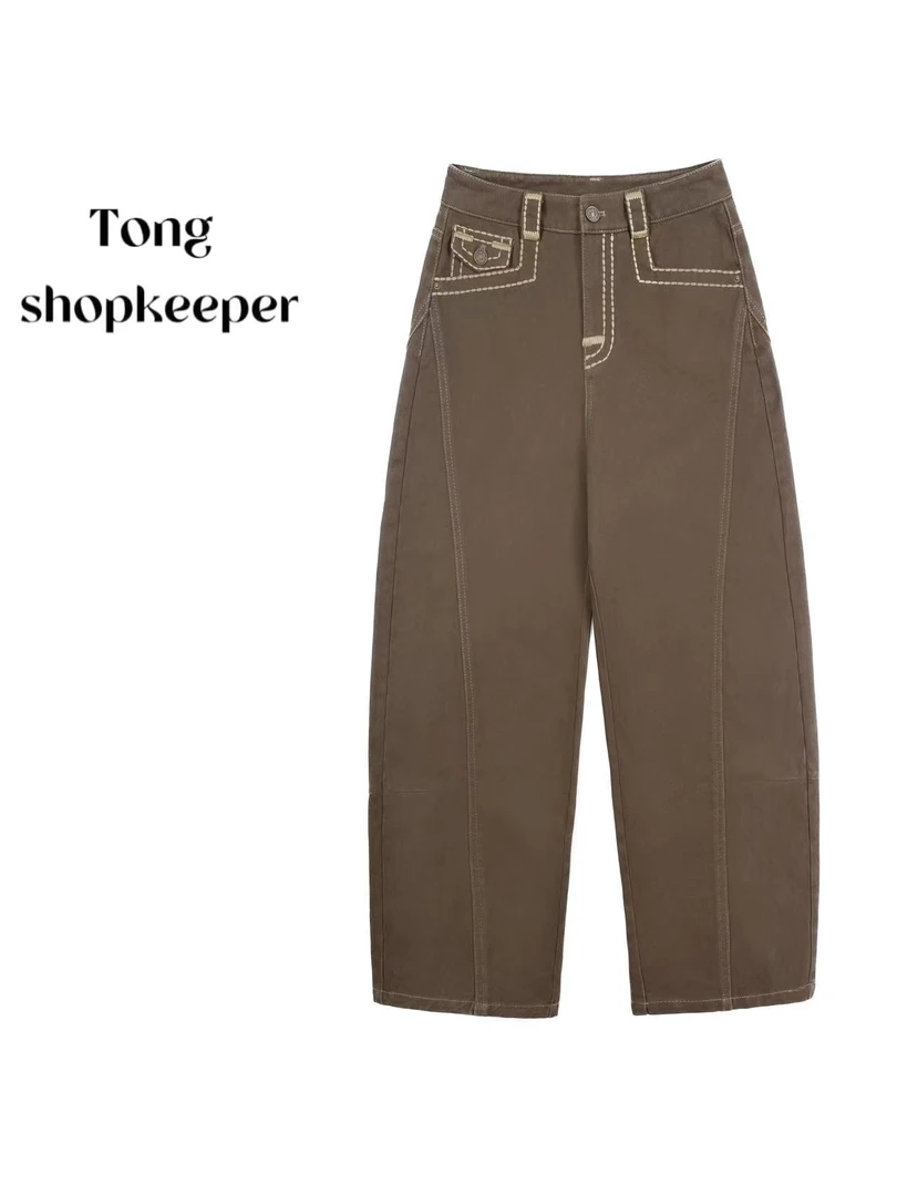 QJ/彤掌柜1682786 秋冬2025加厚升级弧形裁剪简奢气质百搭休闲裤