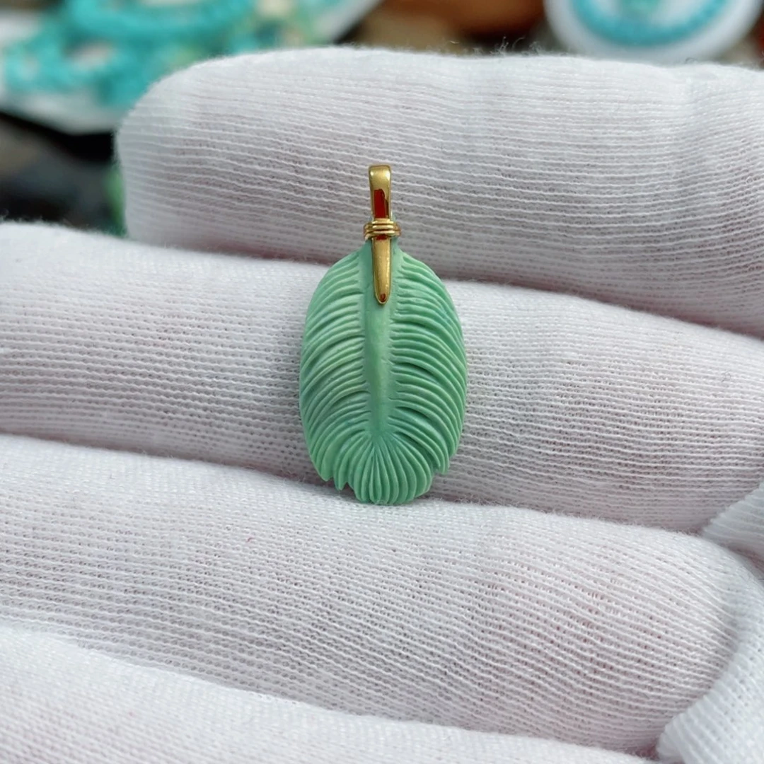 绿松石珠宝奇石18K金镶嵌糖*糖