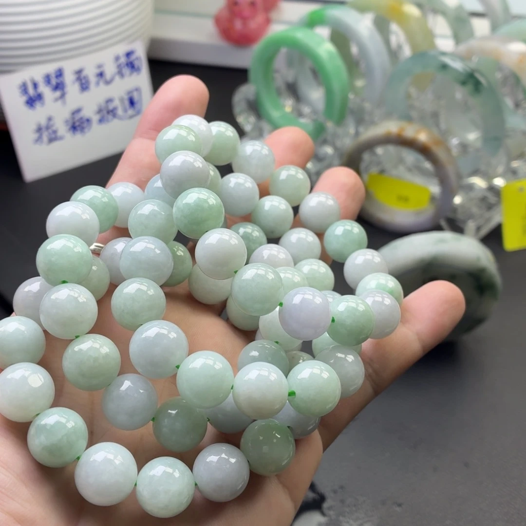 未镶嵌手串翡翠多样性发货