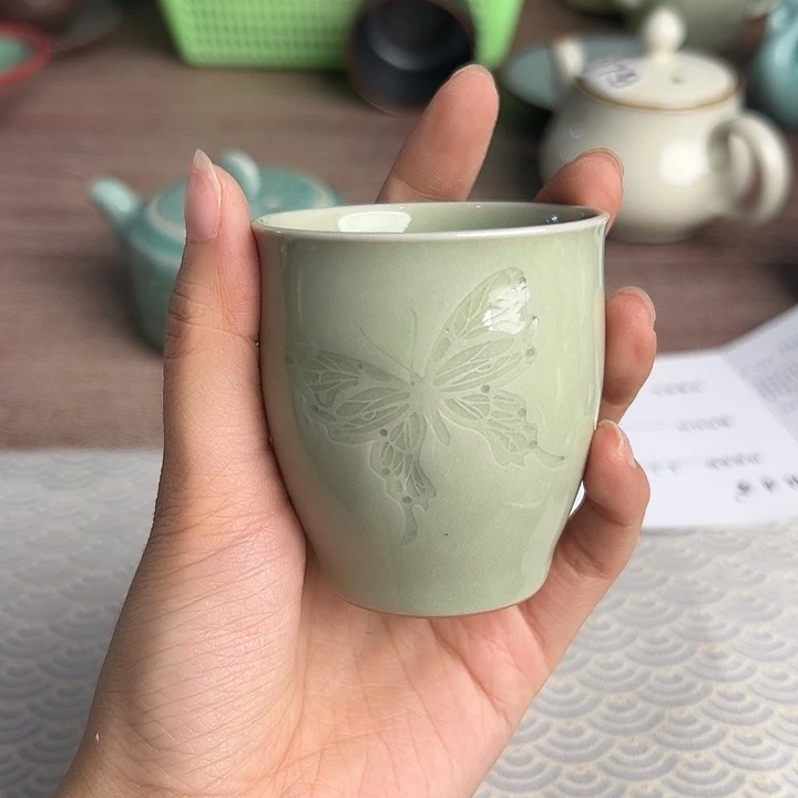 龙***锦龙泉云间青瓷小米茶器