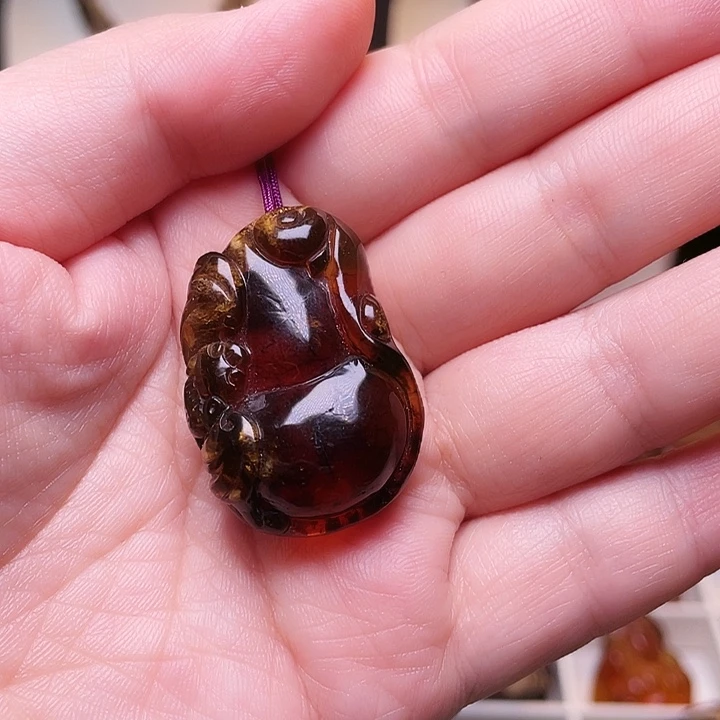 琥珀未镶嵌裸石抚顺琥珀-408