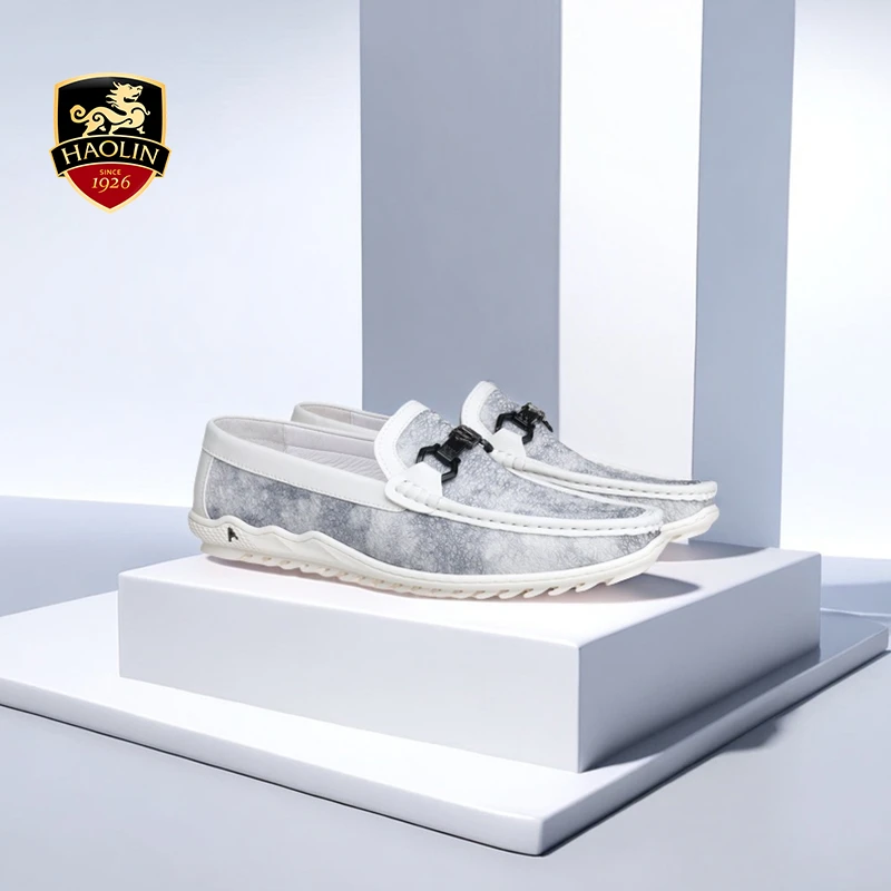 豪麟名鞋奥莱迪嘉男鞋商务鞋织物/牛皮革DJMMO51MS210