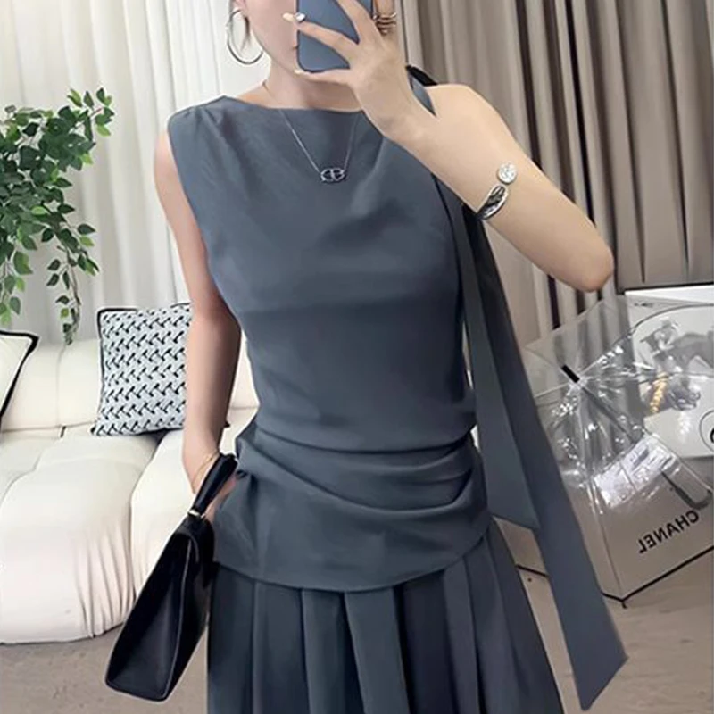 大码显瘦气质时尚休闲洋气套装短袖宽松上衣韩版遮肉阔腿裤两件套