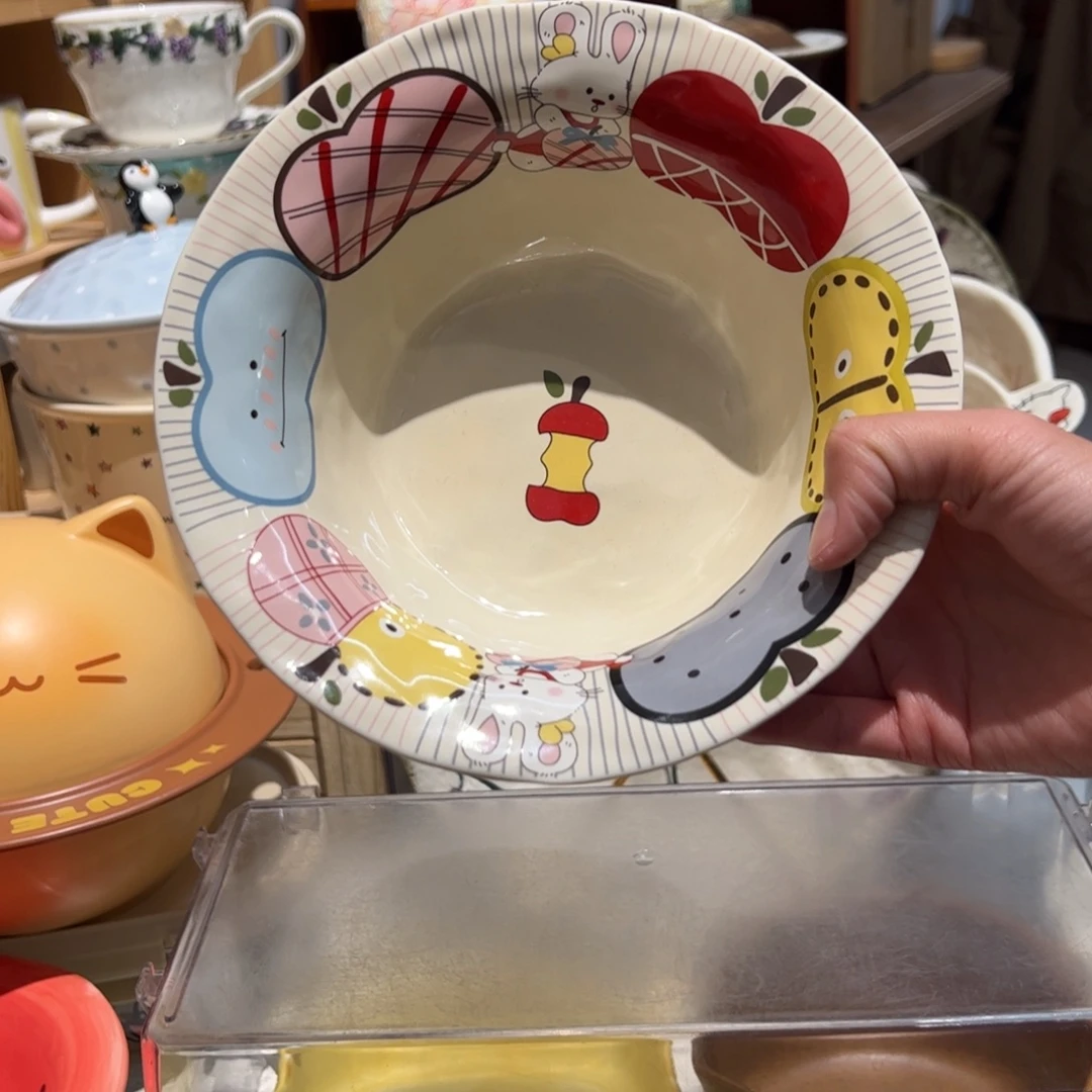 苹果小兔子反口碗