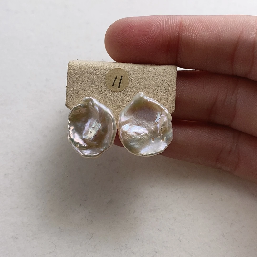 银S925镶嵌耳饰淡水珍珠