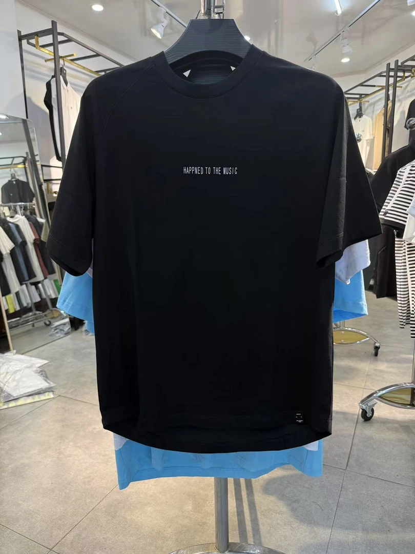 休闲短袖棉T恤常规百搭夏季潮流短袖圆领男装高品质男士时尚圆领