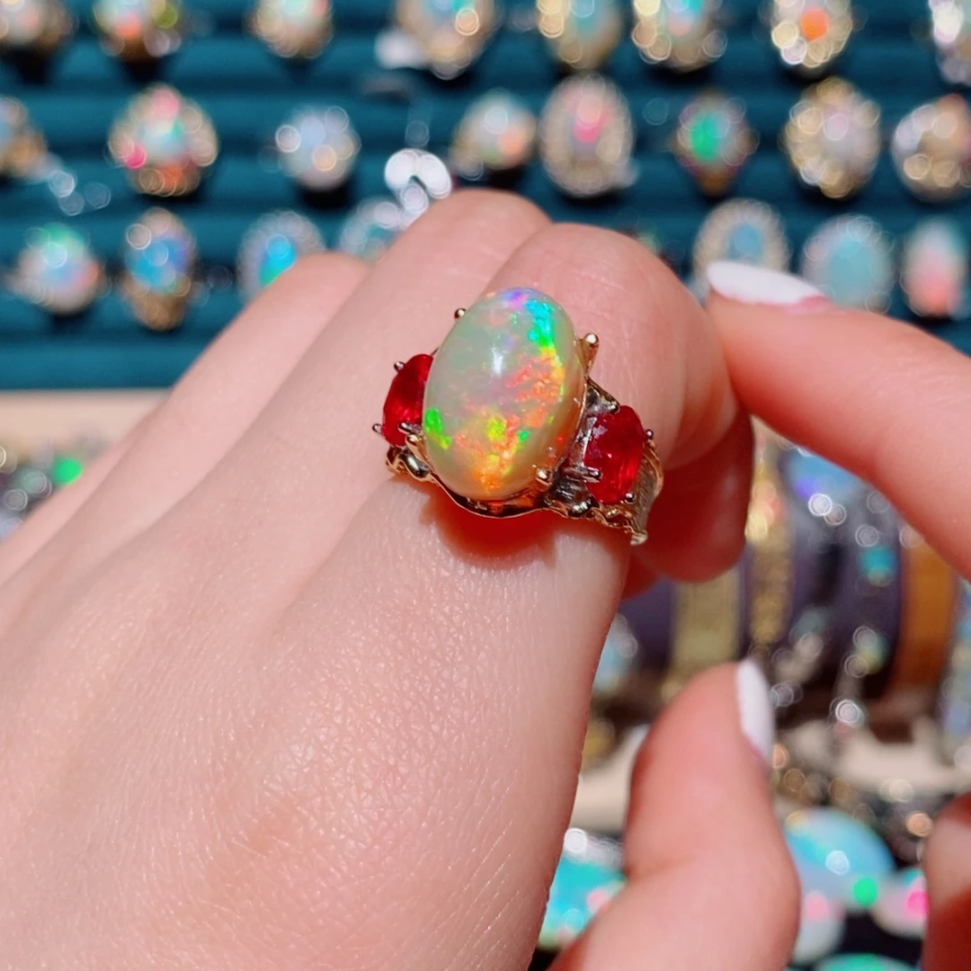 欧泊欧泊戒指银S925镶嵌