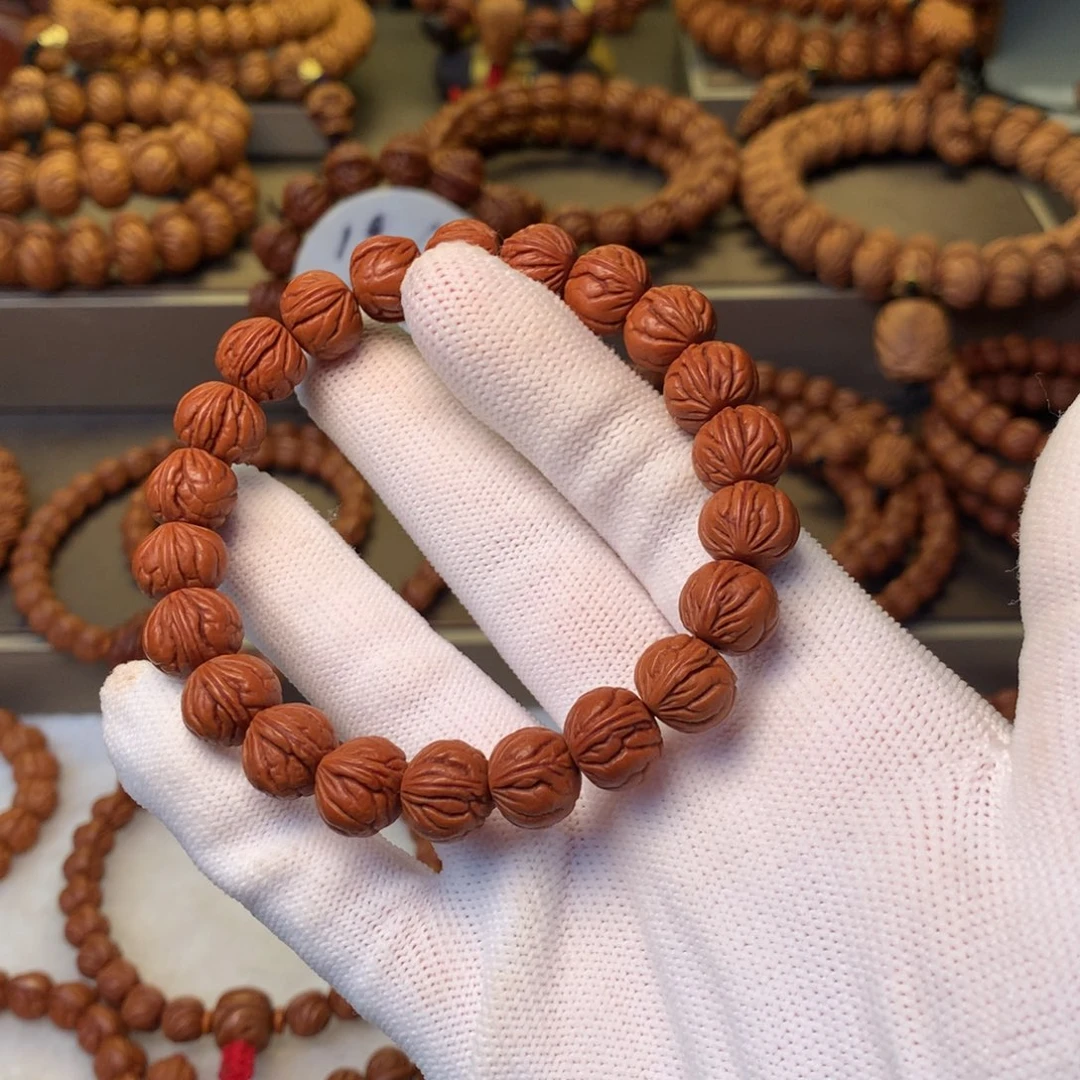 桃核手串嗷*秦岭龙纹