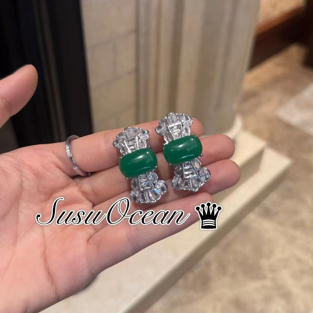 铜合金仿水晶耳饰 【1338】SusuOcean鉴赏珠宝