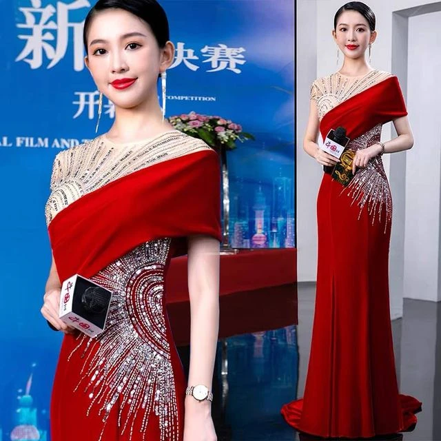宴会晚礼服女2025新款敬酒服新娘结婚订婚气质高级质感小众主持人