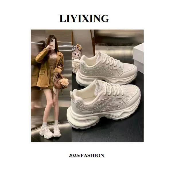 2025爆款休闲丑萌加绒保暖面包增高小个子松糕厚底板鞋