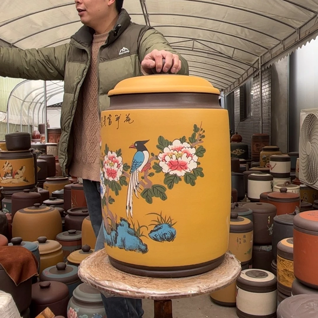 紫砂茶叶罐45 饼茶叶罐