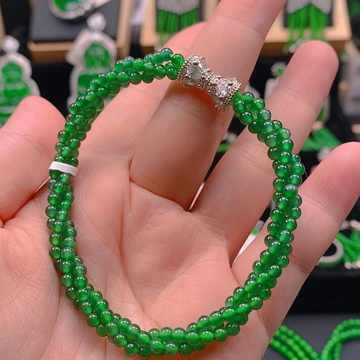 翡翠未镶嵌手链25565555