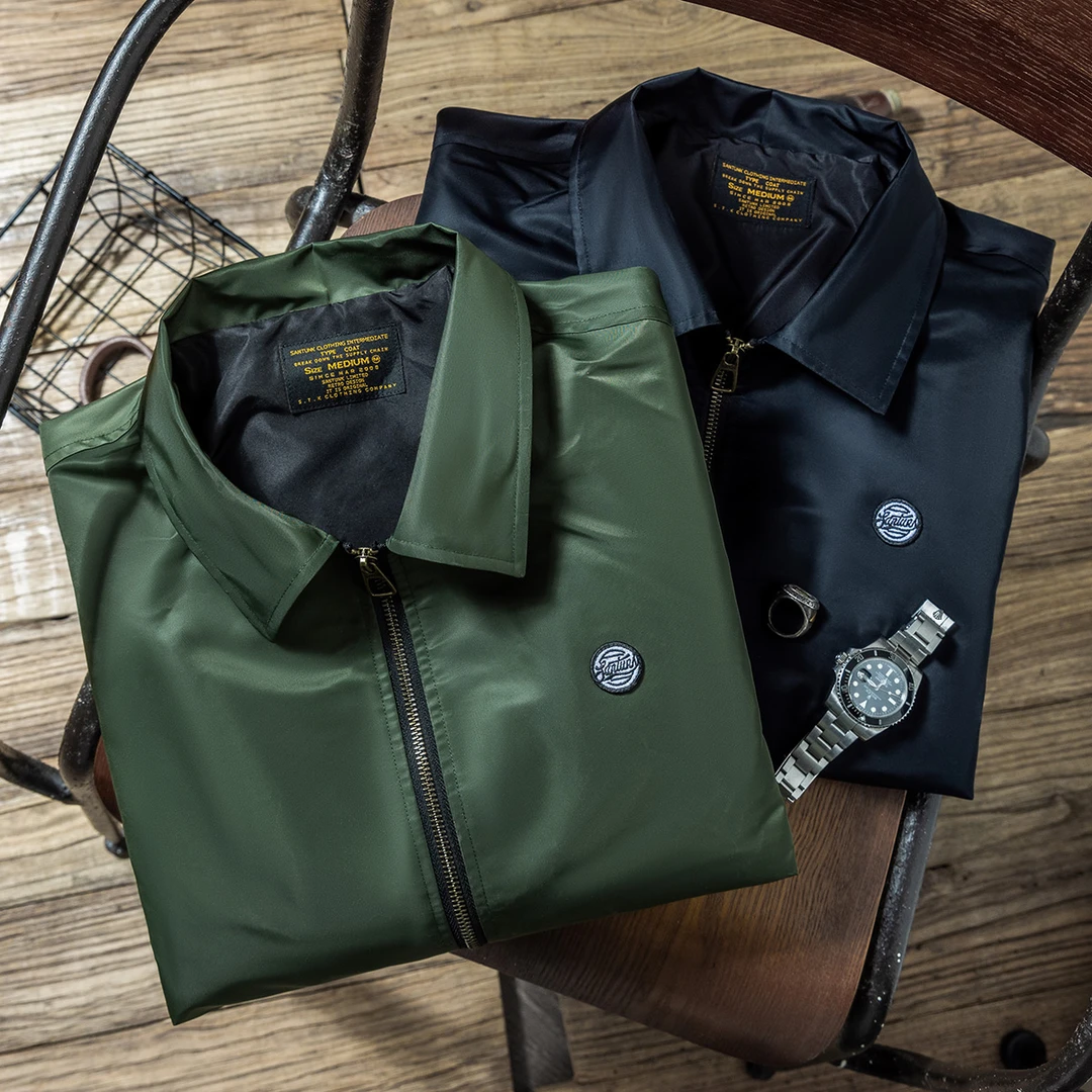 上弹工装简约翻领外套