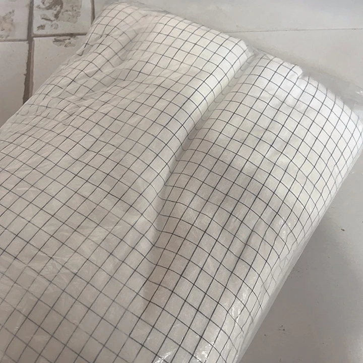棉棉200/230黑白格子汉麻棉絮片