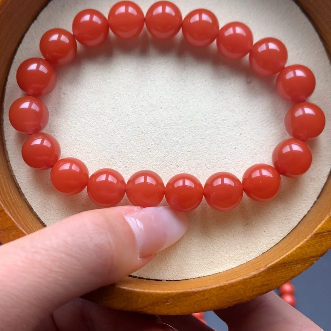 南红玛瑙未镶嵌保山天然原矿南红10mm+手串