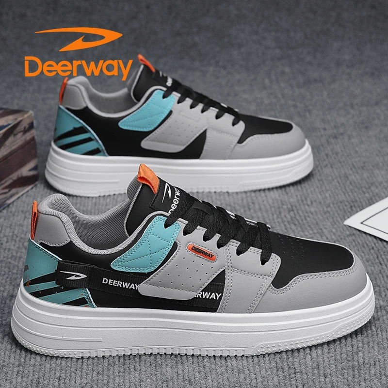 德尔惠秋季休闲板鞋男士新款运动百搭一脚蹬潮鞋防滑耐磨上班男鞋