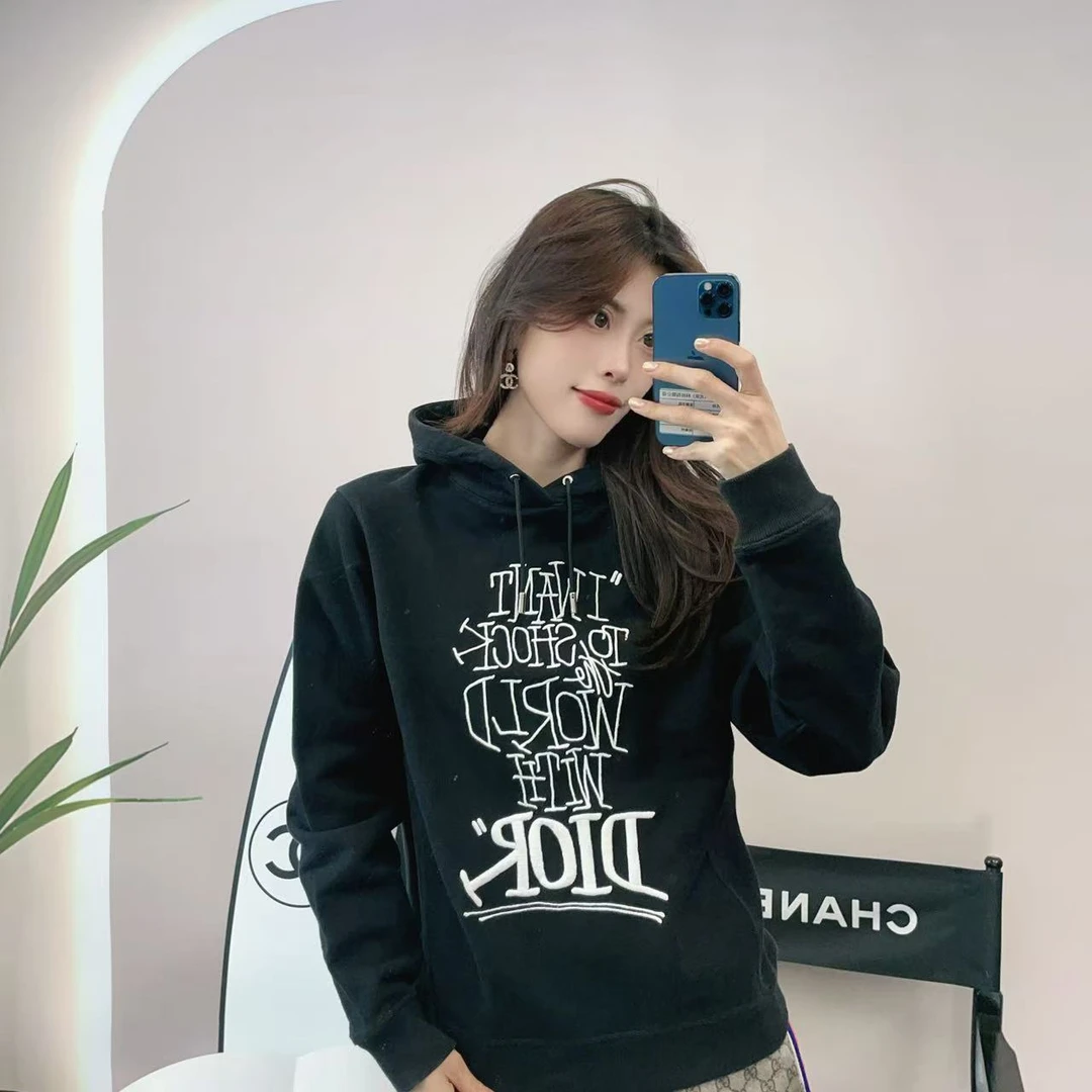 95新 DIOR/迪奥 麦殿/卫衣xs码黑色/250509VXYLB04