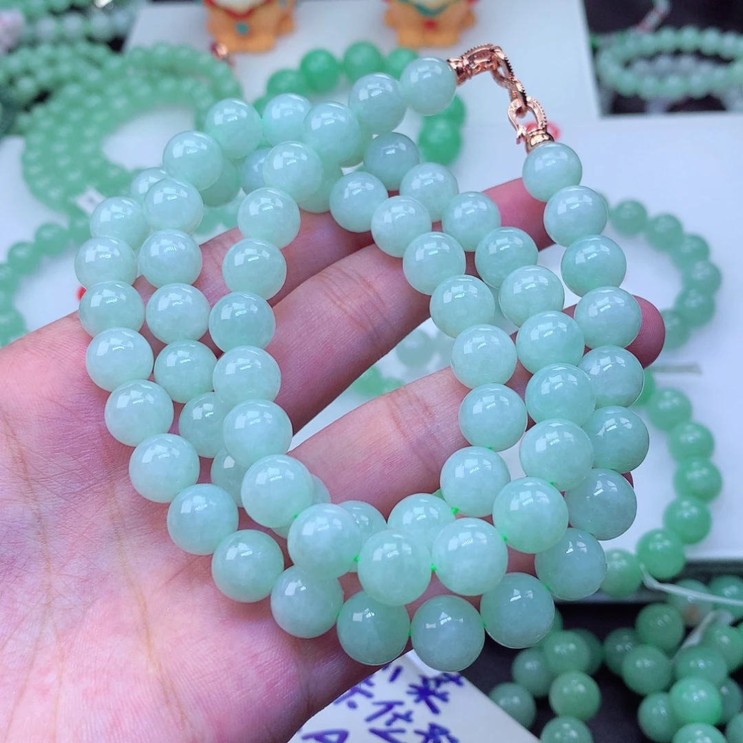 翡翠未镶嵌毛衣链卡10.4