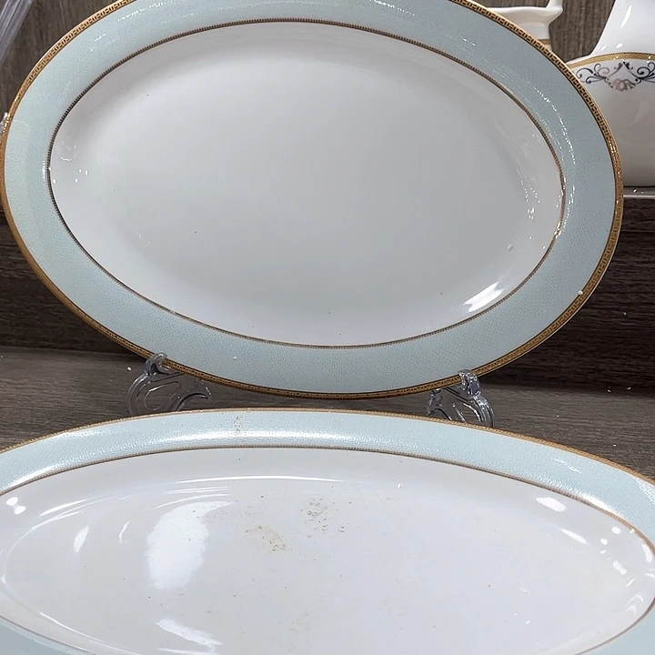 景德镇陶瓷鱼盘两个福****)