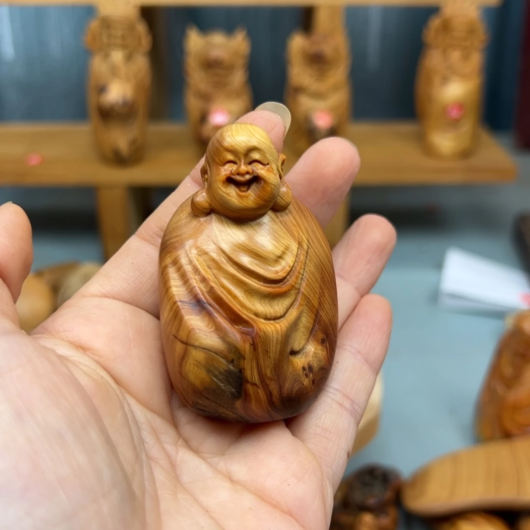 用***8木崖柏木摆件手把件