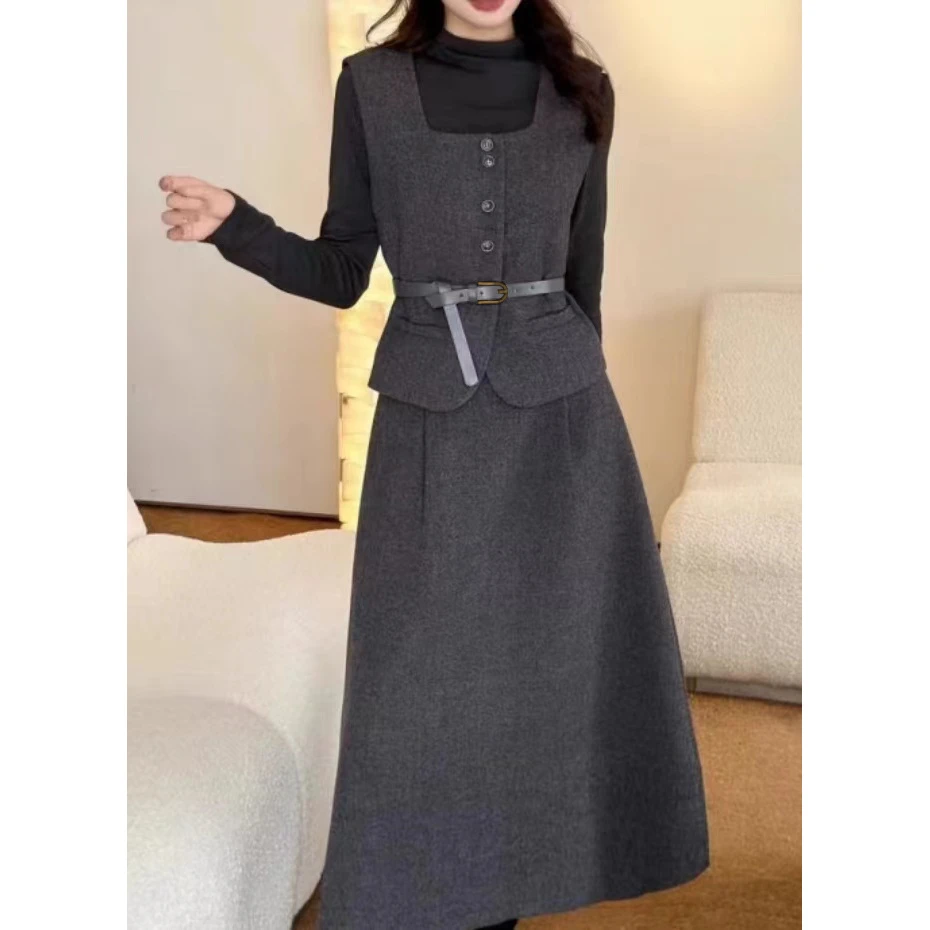 法式高级感连衣裙2025新款收腰显瘦长裙轻熟轻奢优雅时尚气质简约