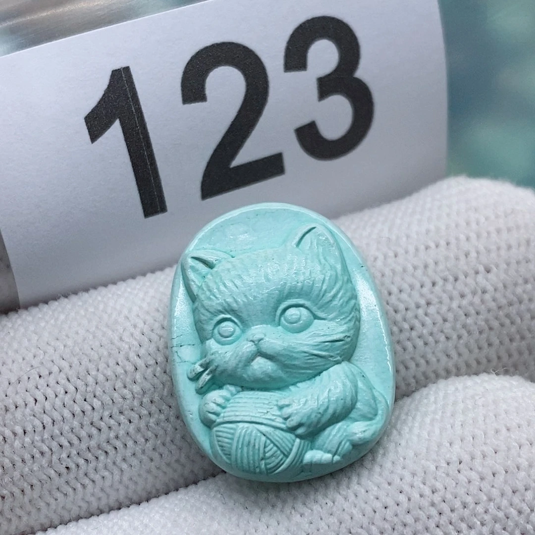 未镶嵌绿松石珠宝奇石福*妞