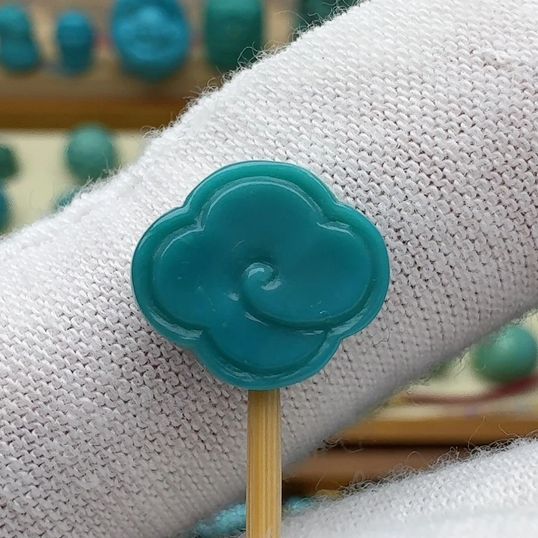 绿松石未镶嵌祥云背云11.4