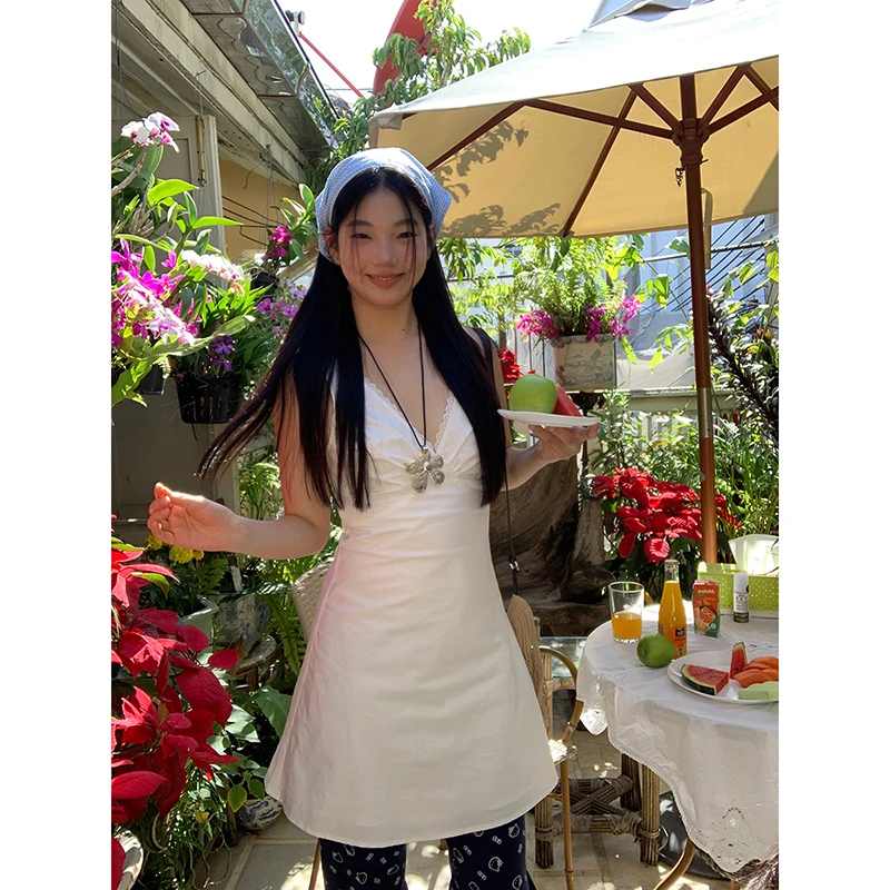 【浪漫kity连衣裙】夏季气质法式设计感甜辣收腰显瘦连衣裙251V0044