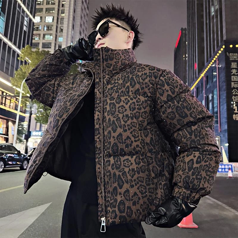 痞帅男士立领棉服加厚棉袄子秋冬季美式新款时尚休闲保暖棉衣外套