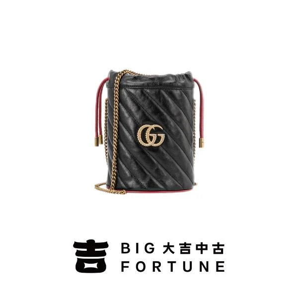 大吉中古/Gucci古驰抽绳小水桶斜挎包