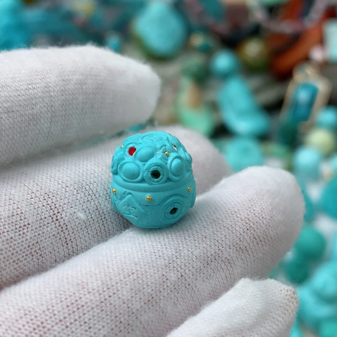 绿松石珠宝奇石未镶嵌穗**✌