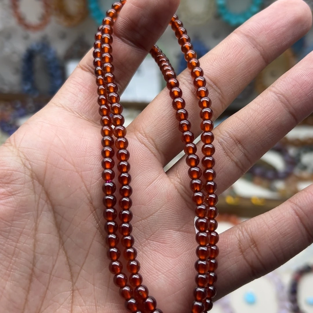 手链水晶未镶嵌芬达橙石榴石三圈