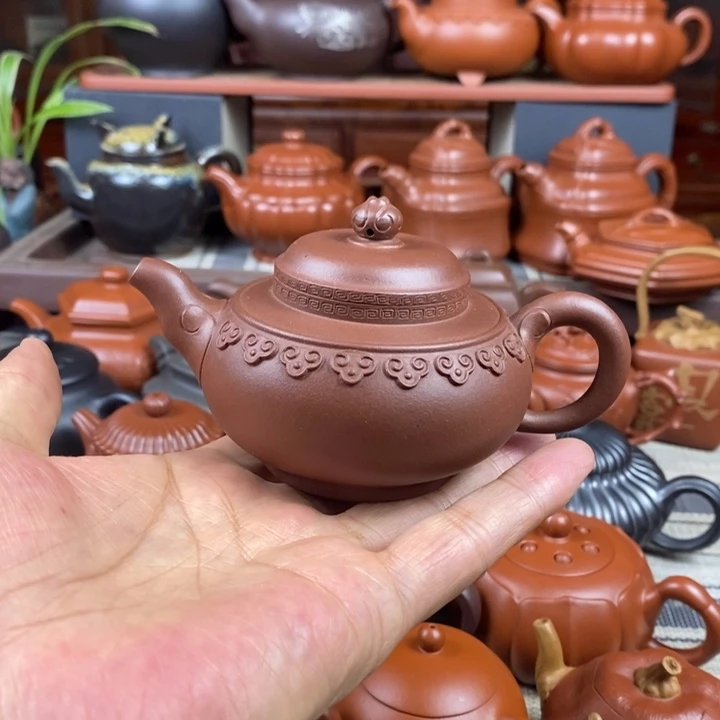 茶壶紫砂云肩如意150cc原矿老底曹青特价