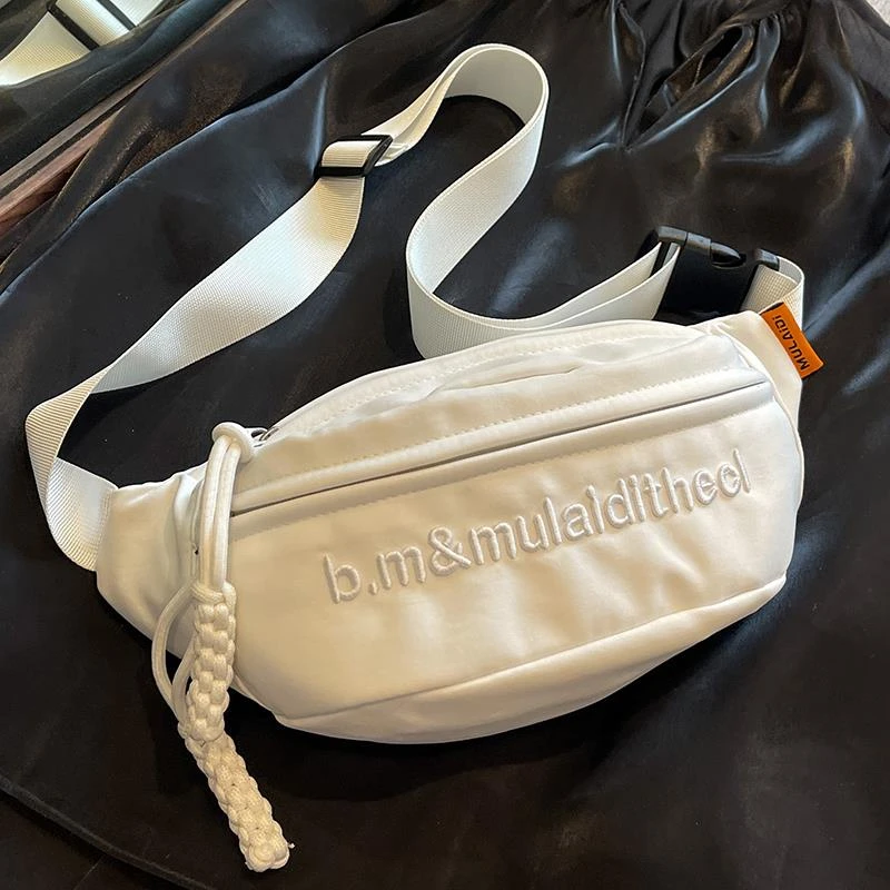 范哲萨运动斜挎骑行胸包女2025新款腰包女式潮小众单肩包男款潮牌