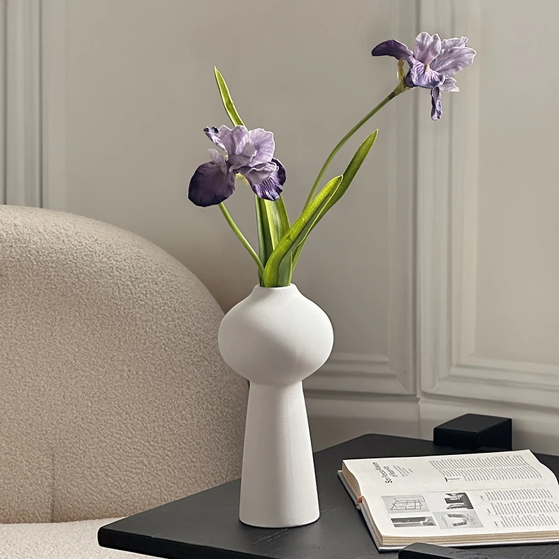 鸢尾花高仿仿真花保湿手感软装紫色假花装饰品电视柜客厅餐桌摆件