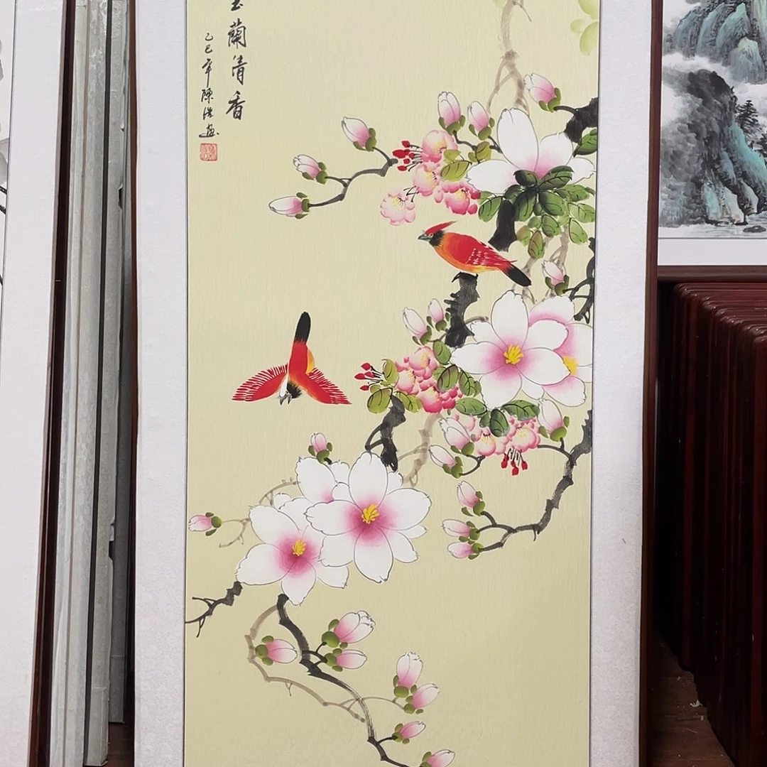 国画带框尺寸63*123厘米