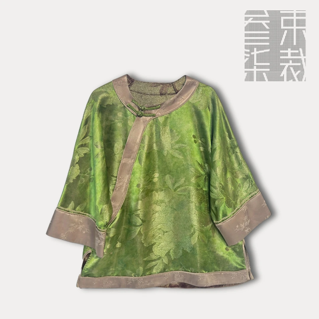 A609【南风】春夏新款国风手工盘扣气质提花新中式