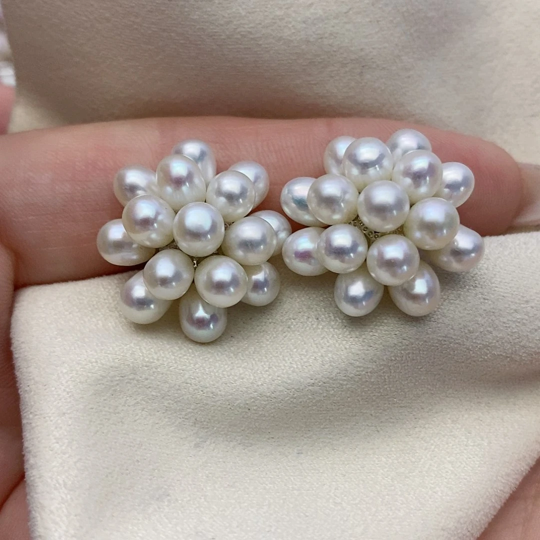 【闪购商品】银S925镶嵌淡水珍珠耳饰