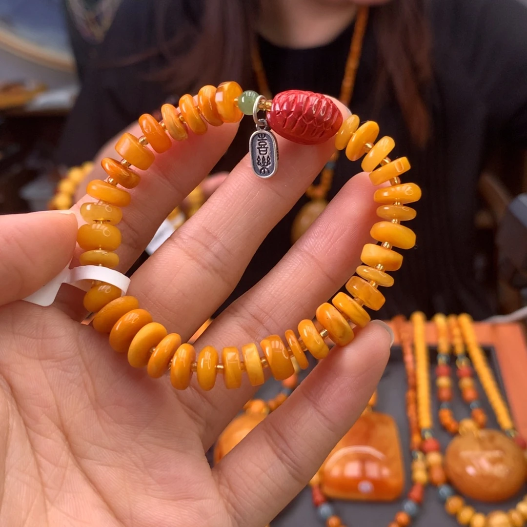 手串琥珀未镶嵌微瑕