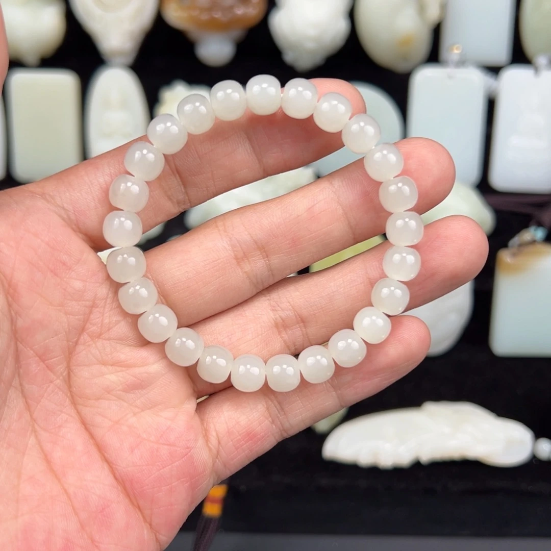 和田玉未镶嵌手链