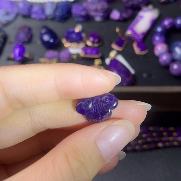 银S925镶嵌苏纪石（舒俱来）滴流